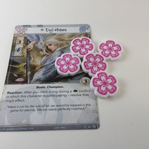 L5R Legend of the Five Rings Acrylic fate tokens image 3