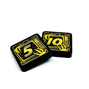 2 x tokens de classificação 5/10 para Marvel Champions LCG, dupla face