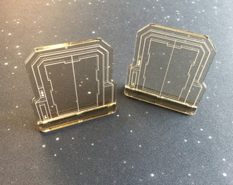 Imperial Assault compatible, acrylic Door templates