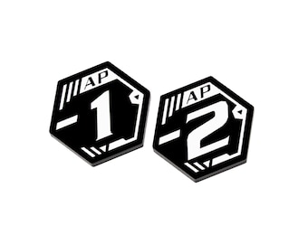 AP -1/-2 Modifier Tokens for Gundam TCG - Double Sided