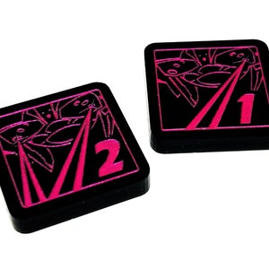 2 x Barrage Tokens (dupla face) para Marvel Champions LCG