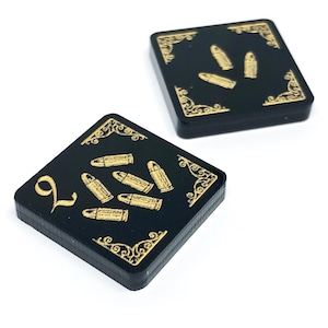 2 x Ammo Tokens (doppelseitig) für Arkham Horror LKG