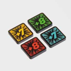 Stat Boost Tokens 7/8 (double sided) for Marvel Champions LCG