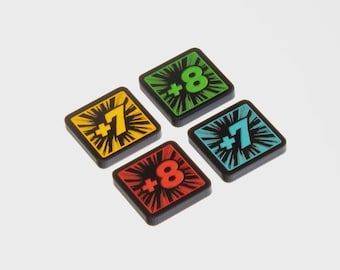 Stat Boost Tokens 7/8 (double sided) for Marvel Champions LCG