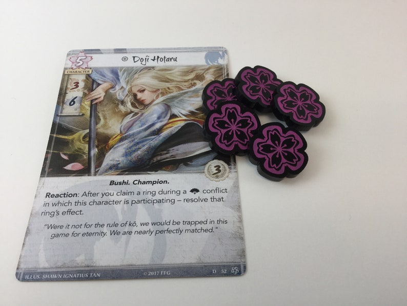 L5R Legend of the Five Rings Acrylic fate tokens image 6