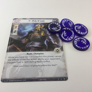 L5R - 五輪の伝説 - アクリル製カニ一族の運命トークン