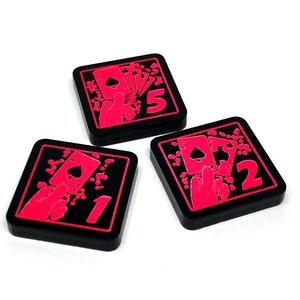 3 x Gambit Charge Token für Marvel Champions LKG, doppelseitig