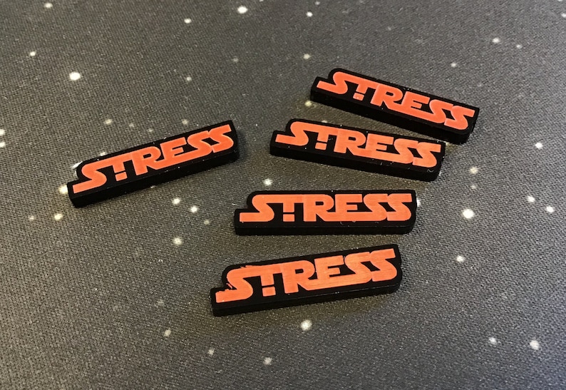 acrylic stress tokens text series X-wing 2.0 compatible