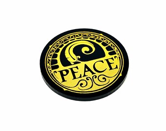 1 X Oversized - War and Peace Token (double Sided) for Flesh and