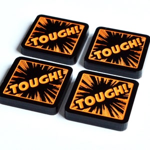 4 x Tough Status Tokens (doppelseitig) für Marvel Champions LKG