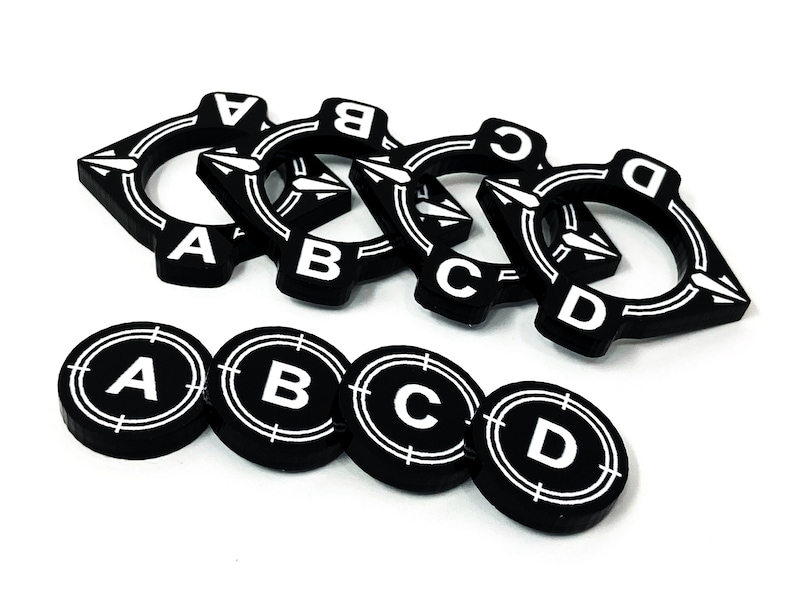 X-wing 2.0 compatible, acrylic Arc\/ID tokens