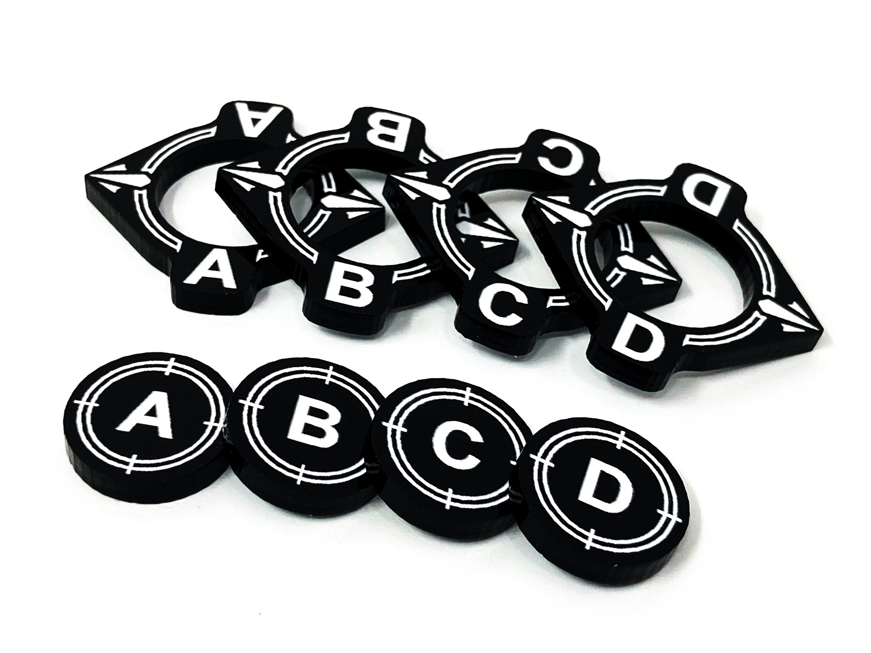 X-Wing 2.0 compatible black series acrylic shield tokens 