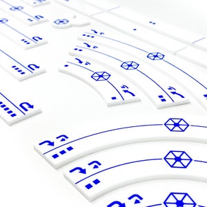 Separatist Acrylic Manoeuvre Template Set, X-Wing Miniatures 2.0 Compatible
