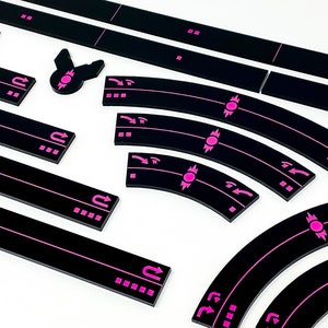 Sith Acrylic Manoeuvre Template Set, X-Wing Miniatures 2.0 Compatible