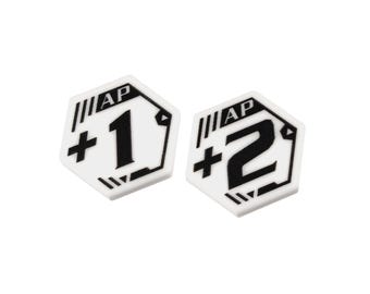 AP +1/+2 Modifier Tokens for Gundam TCG - Double Sided