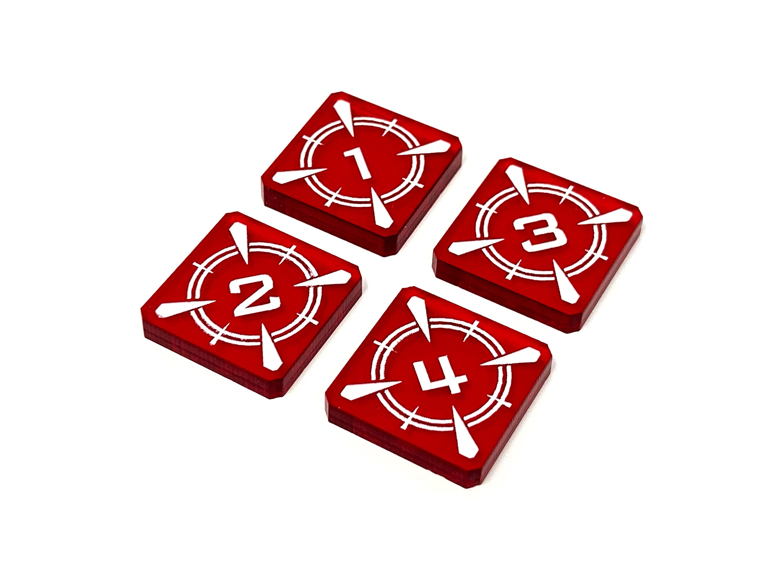 4 X Target Lock Tokens Translucent Series Star Wars Xwing Etsy