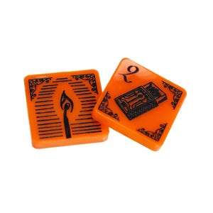 2 x Matchbox Tokens (doppelseitig) für Arkham Horror LKG