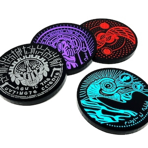 Dune: Imperium - Alliance Marker Token Set - Black (Double Sided)