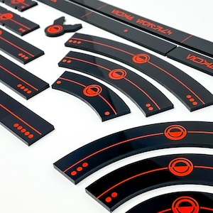 Crimson Dawn Acrylic Manoeuvre Template Set, X-Wing Miniatures 2.0 Compatible