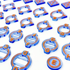 X-wing 2.0 compatible, acrylic Arc/ID Small set - Letters