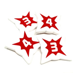 4 x 3/4 Damage Tokens for SW Legion (double sided)