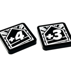 2 x Tokens de Aceleração +3/+4 (dupla face) para Marvel Champions LCG