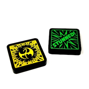 2 x Tokens Místicos do Punho de Ferro (dupla face) para Marvel Champions LCG