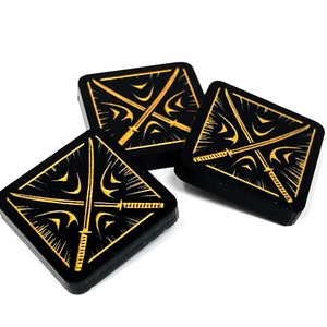 3 x Krieger Token für Marvel Champions LKG, doppelseitig