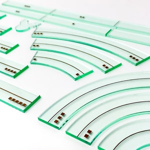 Minimalist Acrylic Manoeuvre Template Set, X-Wing Miniatures 2.0 Compatible