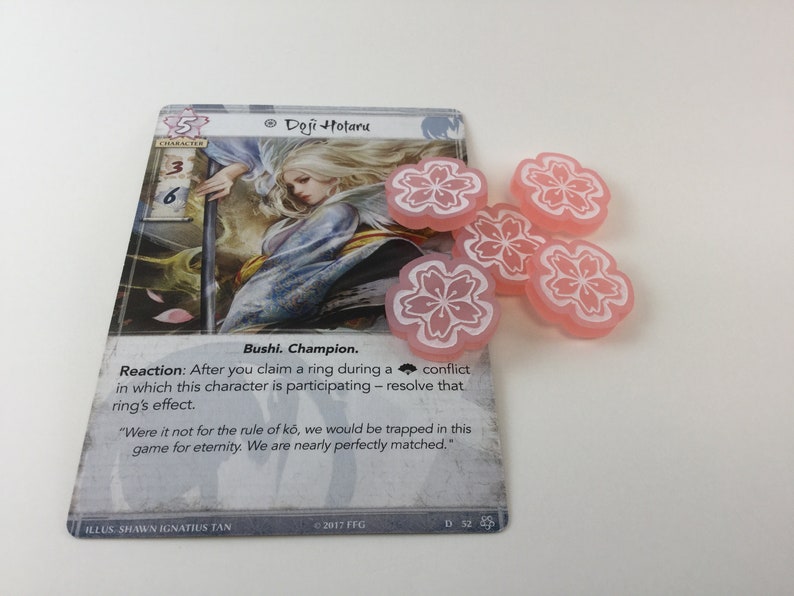 L5R Legend of the Five Rings Acrylic fate tokens image 2
