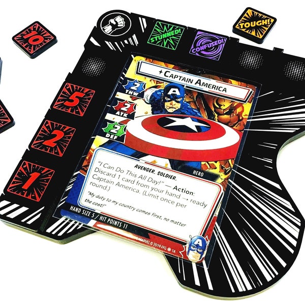 Marvel Champions LCG compatible, Hero Board (Tokens NOT Included)