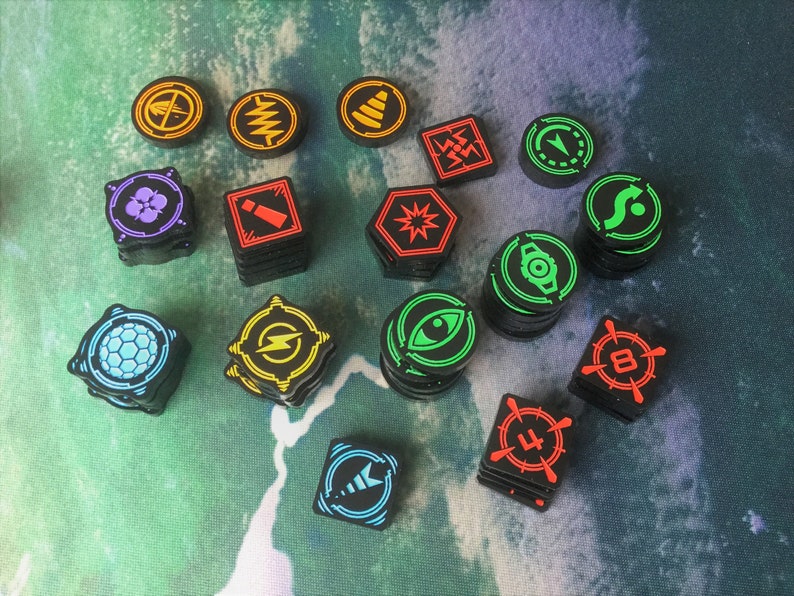 acrylic stress tokens text series X-wing 2.0 compatible