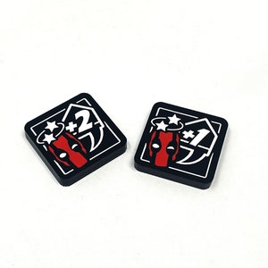 2 x Tokens de aceleração morta +1/+2 (dupla face) para Marvel Champions LCG