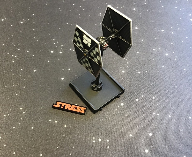 acrylic stress tokens text series X-wing 2.0 compatible