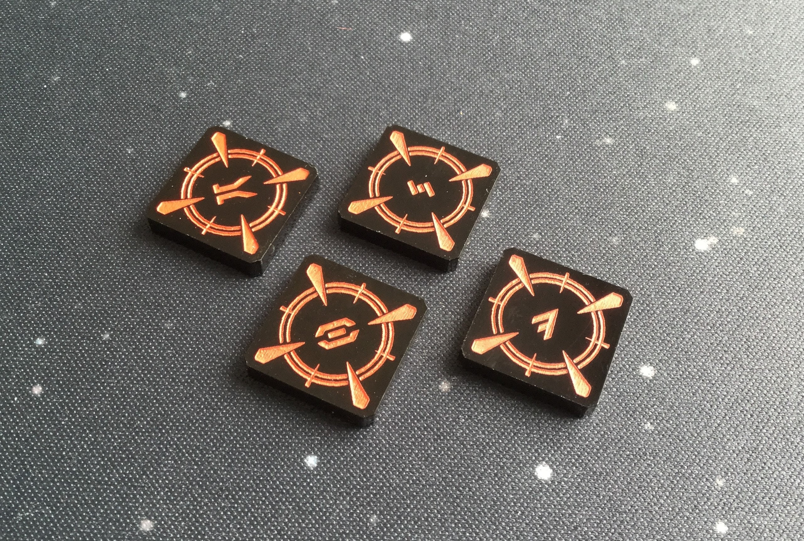 Xwing 2.0 compatible acrylic target lock tokens black Etsy