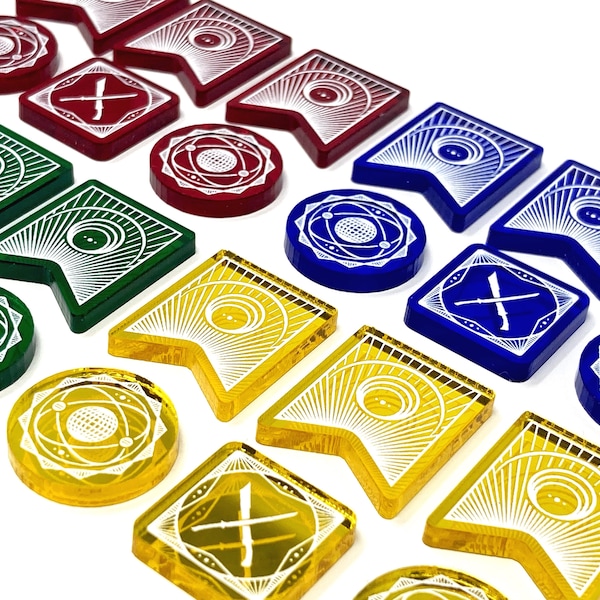 Dune: Imperium - Objectief-, gevechts- en controletokenset - Spiegel (enkelzijdig)