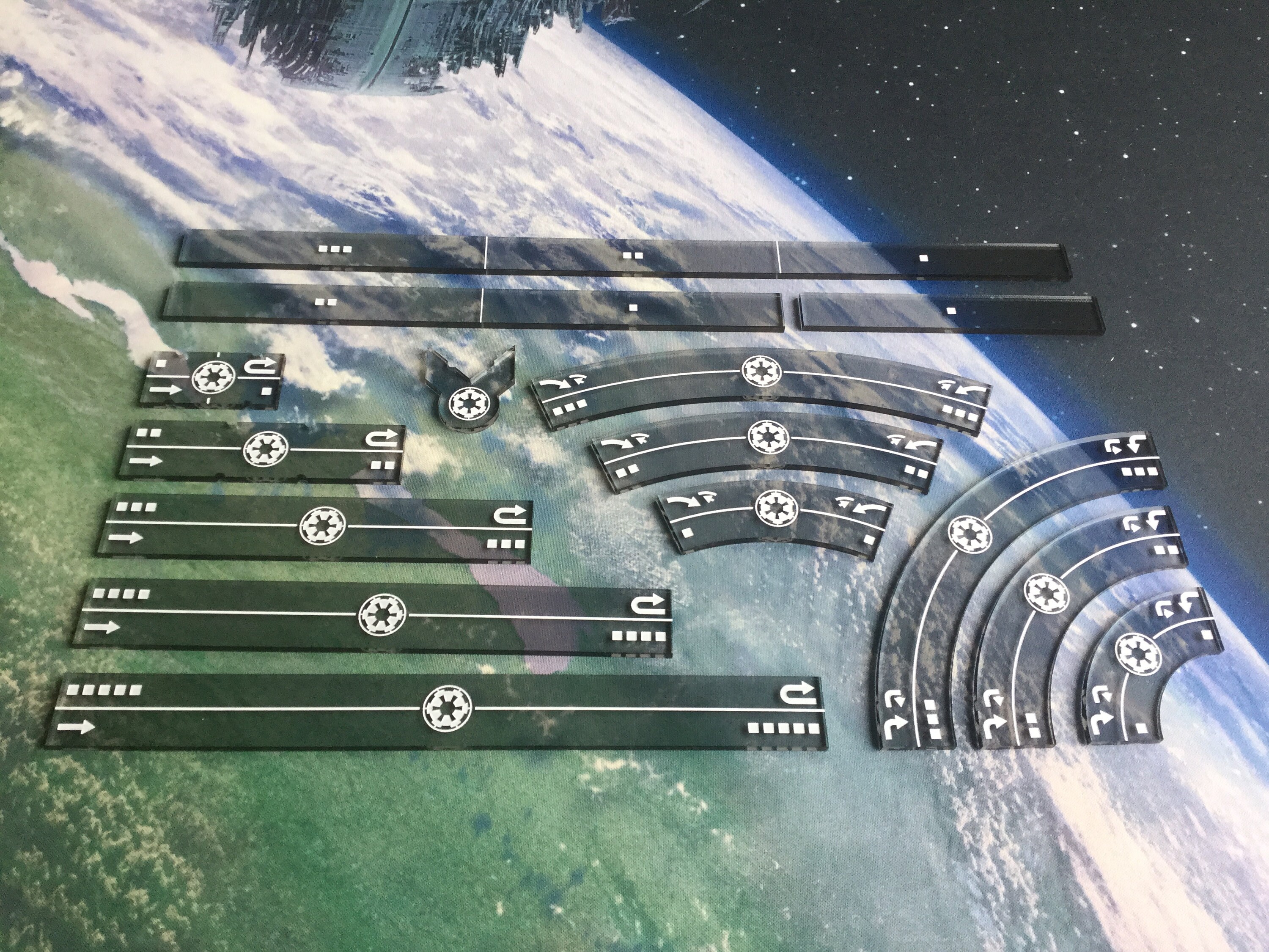 X-Wing Miniatures 2.0 compatible, Imperial acrylic manoeuvre template…