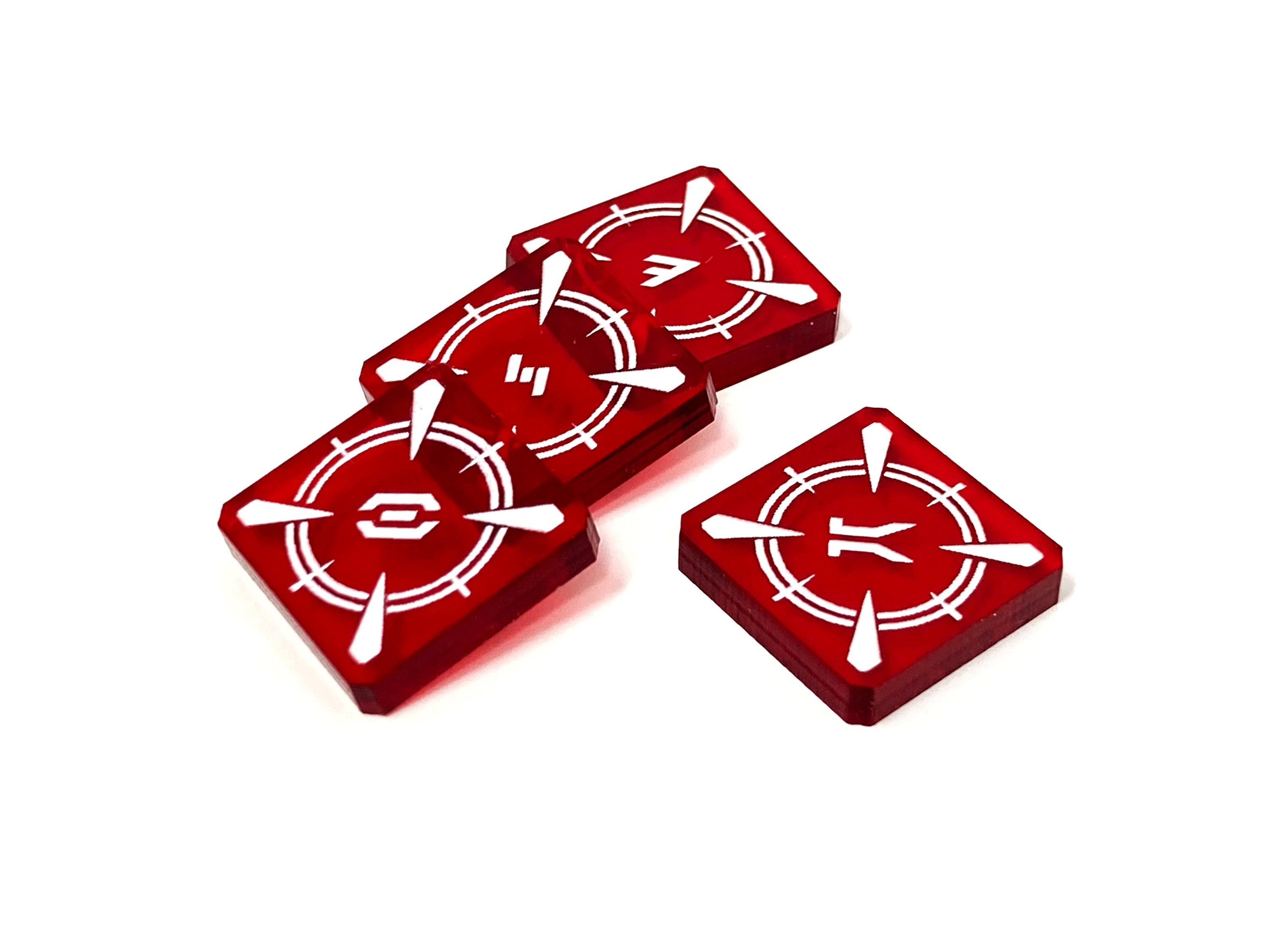4 X Target Lock Tokens Translucent Series Star Wars Xwing Etsy