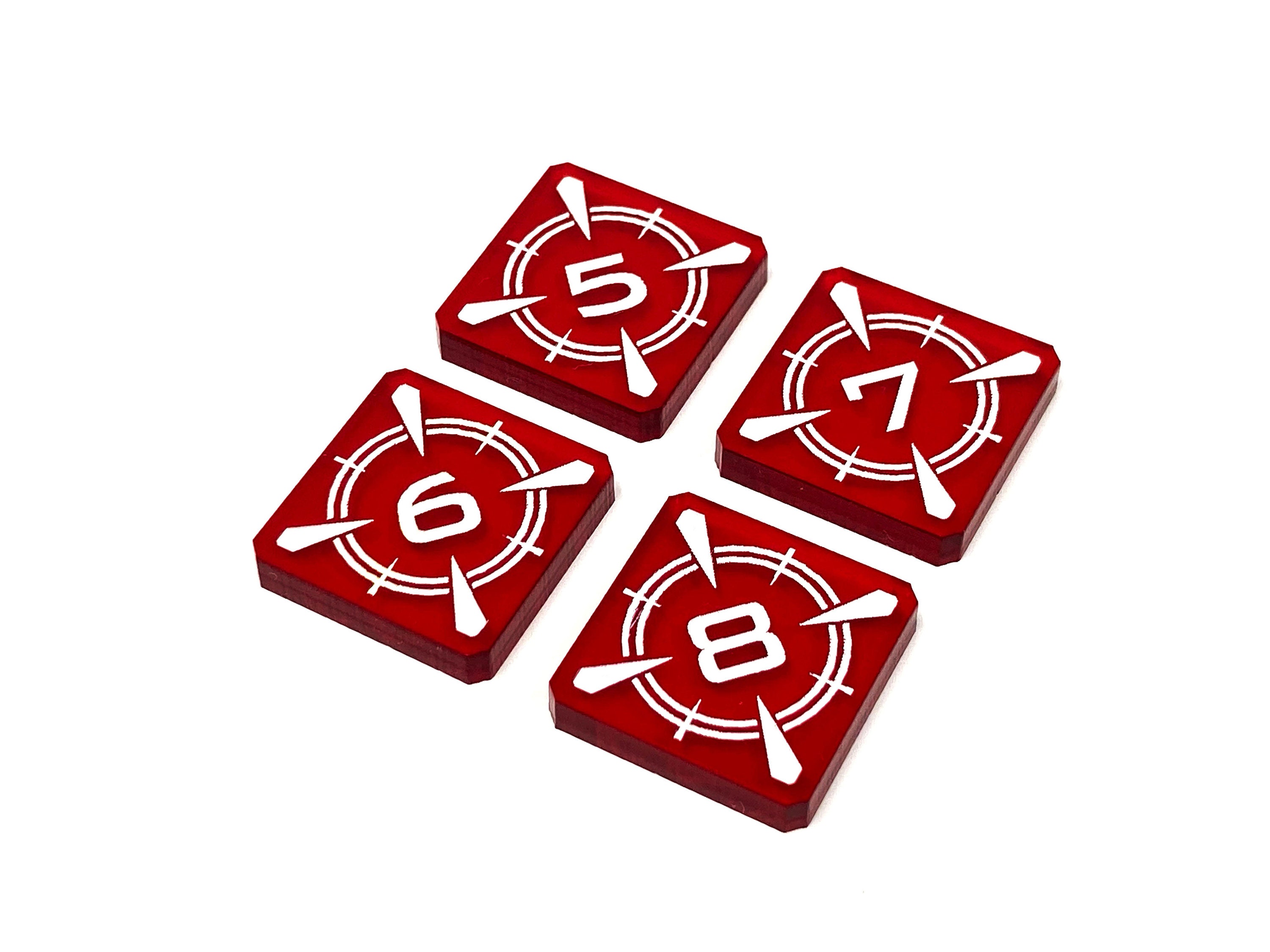 4 X Target Lock Tokens Translucent Series Star Wars Xwing Etsy