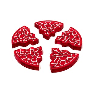 5 x Kinetische Schild Token für Marvel Champions LKG, einseitig
