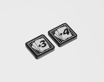 Hand Limit Tokens +3/+4 for Marvel Champions LCG, Double Sided