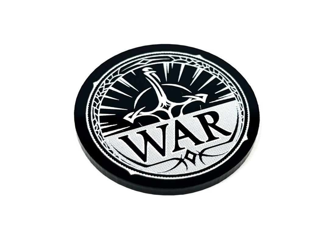 1 X Oversized - War and Peace Token (double Sided) for Flesh and