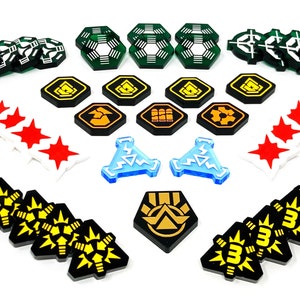 SW Legion compatible, acrylic core token set