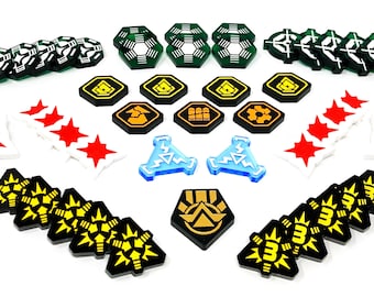 SW Legion compatible, acrylic core token set