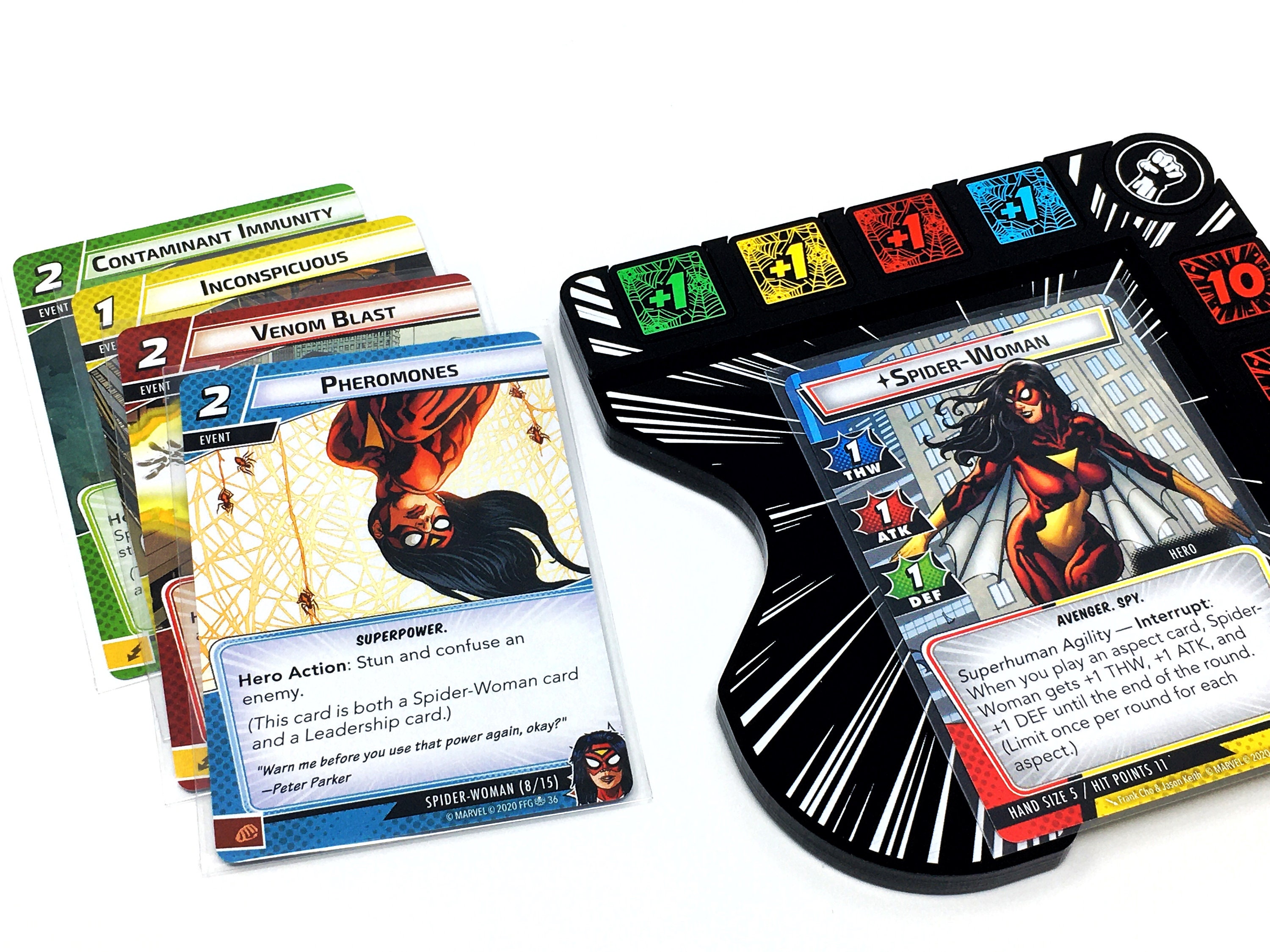 4 X Spider Woman Superhuman Agility Tokens (double Sided) for Marvel ...