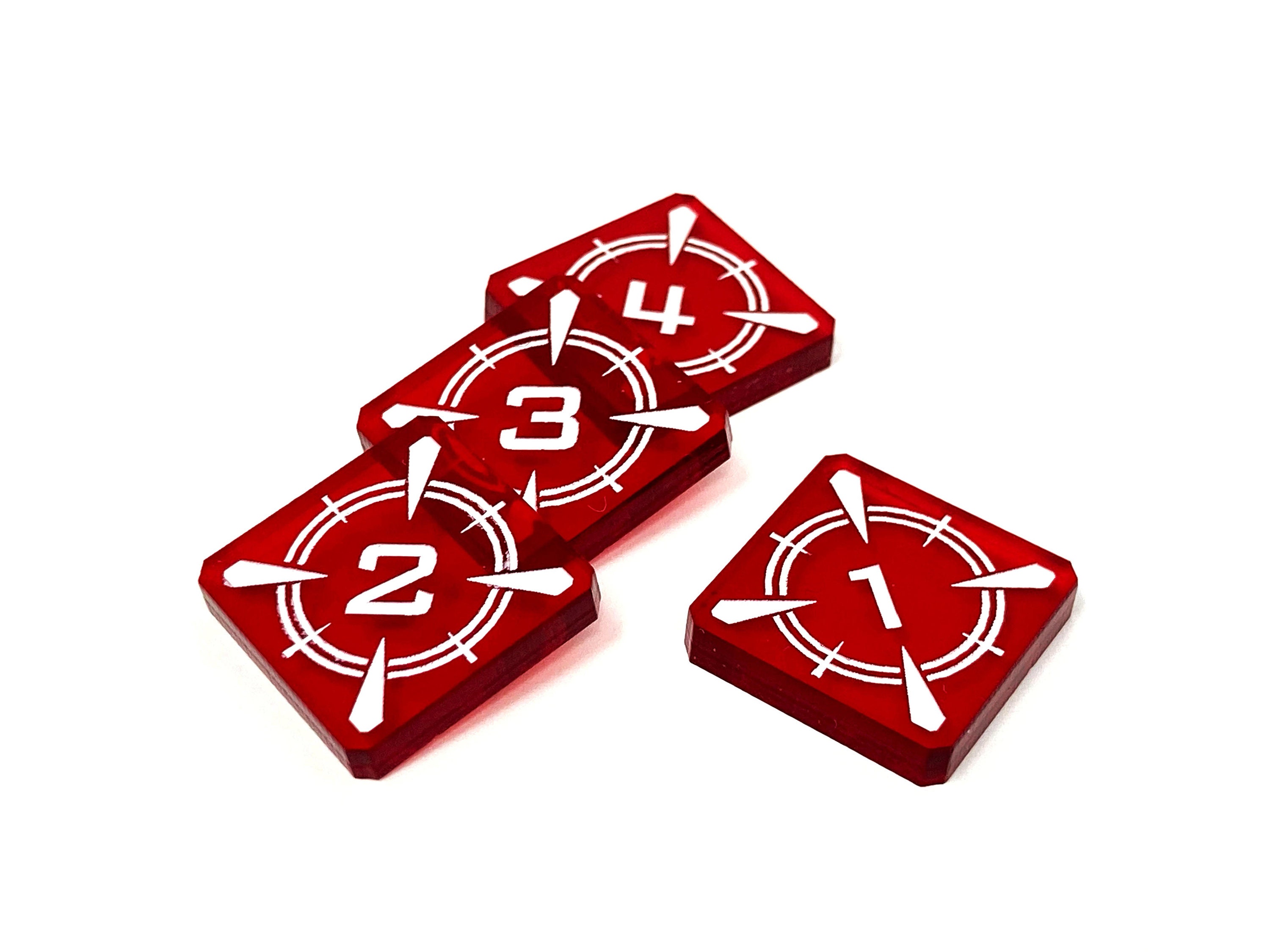 4 X Target Lock Tokens Translucent Series Star Wars Xwing Etsy