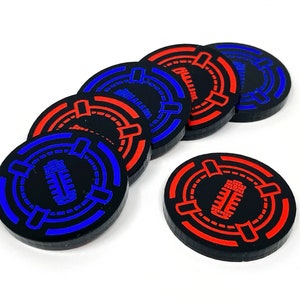 SW Legion compatible, acrylic Dioxis mine tokens