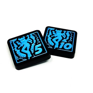 2 x 5/10 tokens de teletransporte para Marvel Champions LCG, dupla face