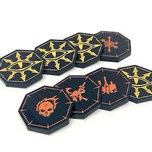 8 x Tokens de Objetivo/Tesouro para Warcry - Warhammer AOS
