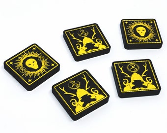 Path To Carcosa Doom/Clue tokens (double sided) for Arkham Horror LCG